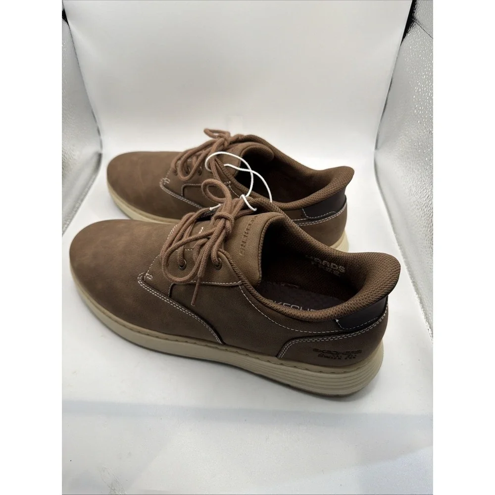 Skechers Swift Fit Shoes Hands-Free Mens Brown Relaxed Fit Memory Foam‎ Size 8.5